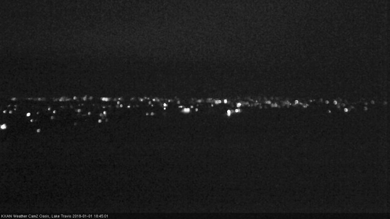 Lake Travis webcam, January 1, 2018 6:10 PM CT