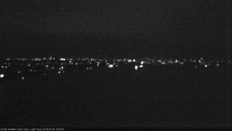 Lake Travis webcam, January 1, 2018 6:25 PM CT