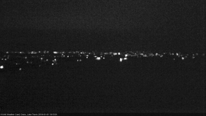 Lake Travis webcam, January 1, 2018 6:40 PM CT