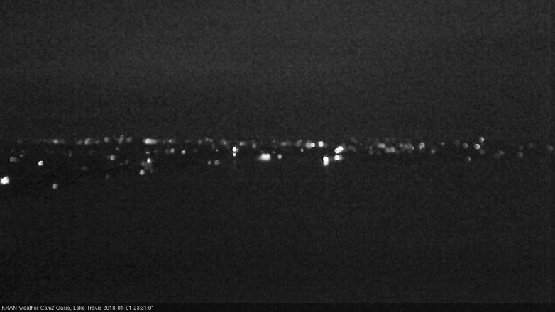 Lake Travis webcam, January 1, 2018 10:35 PM CT