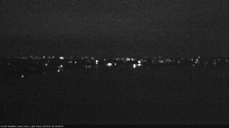 Lake Travis webcam, January 1, 2018 12:00 AM CT
