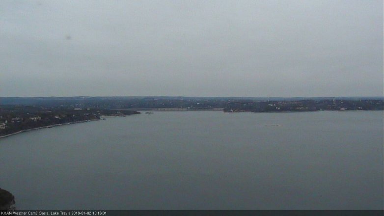 Lake Travis webcam, January 2, 2018 9:30 AM CT