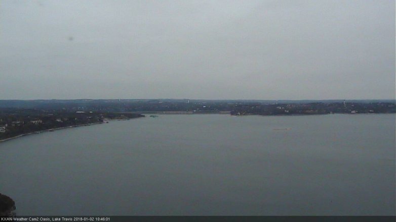 Lake Travis webcam, January 2, 2018 10:10 AM CT