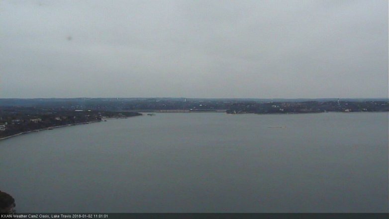 Lake Travis webcam, January 2, 2018 10:30 AM CT