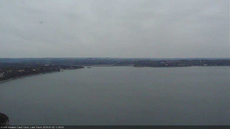 Lake Travis webcam, January 2, 2018 11:00 AM CT