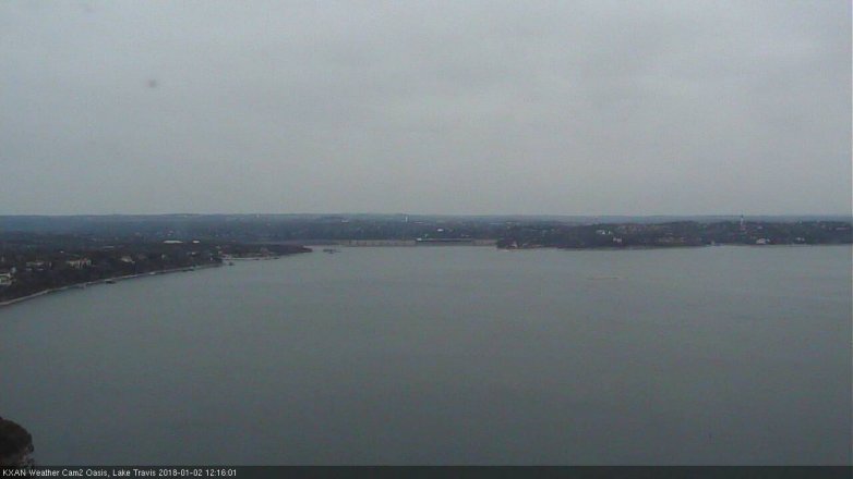 Lake Travis webcam, January 2, 2018 11:20 AM CT