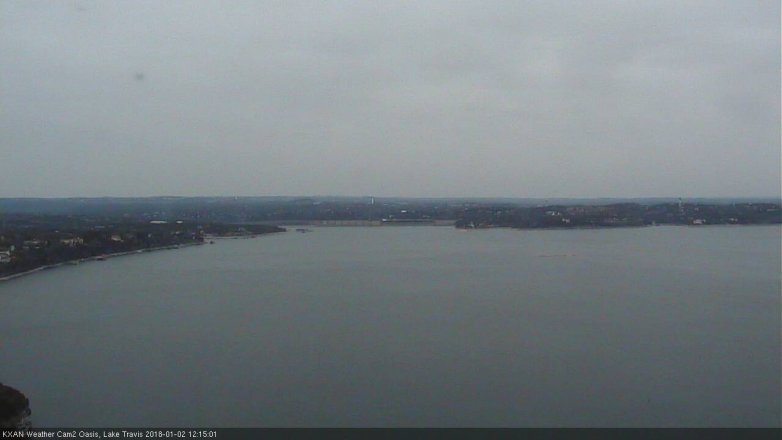 Lake Travis webcam, January 2, 2018 11:30 AM CT