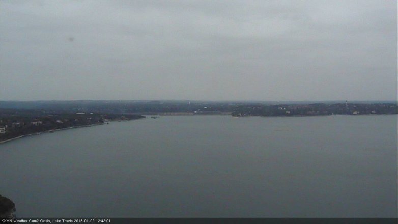 Lake Travis webcam, January 2, 2018 11:50 AM CT