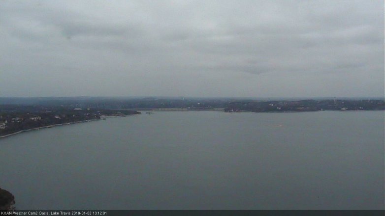 Lake Travis webcam, January 2, 2018 12:15 PM CT