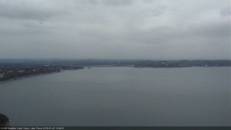 Lake Travis webcam, January 2, 2018 1:05 PM CT