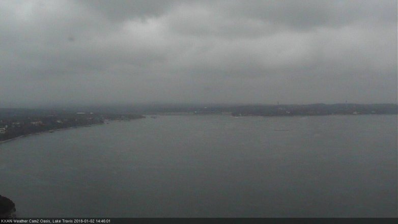 Lake Travis webcam, January 2, 2018 2:00 PM CT