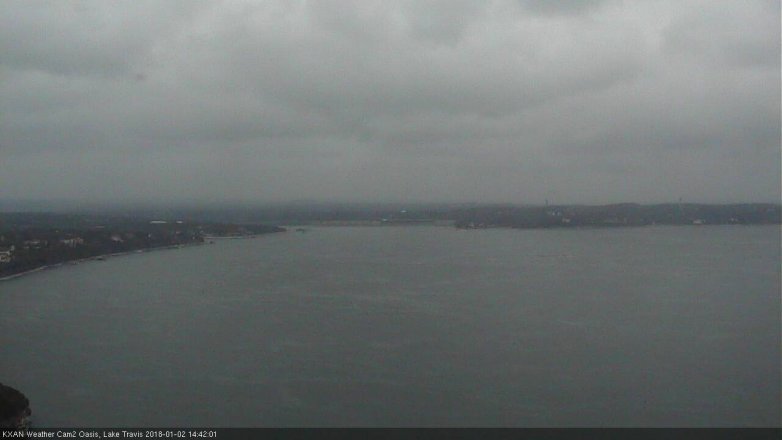 Lake Travis webcam, January 2, 2018 2:10 PM CT