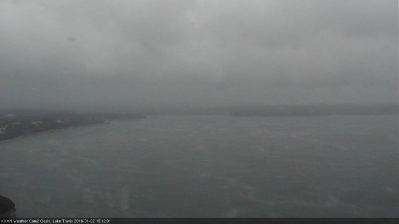 Lake Travis webcam, January 2, 2018 2:15 PM CT