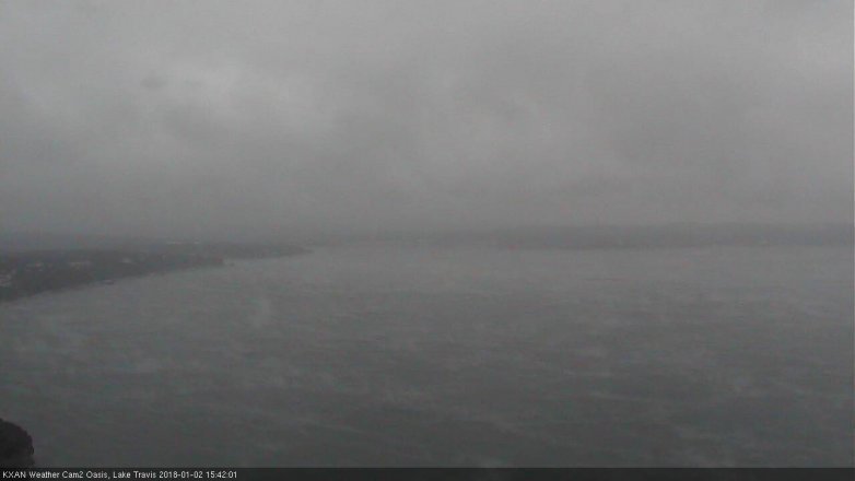 Lake Travis webcam, January 2, 2018 2:55 PM CT