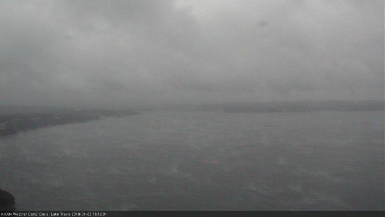 Lake Travis webcam, January 2, 2018 3:35 PM CT