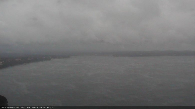 Lake Travis webcam, January 2, 2018 3:50 PM CT