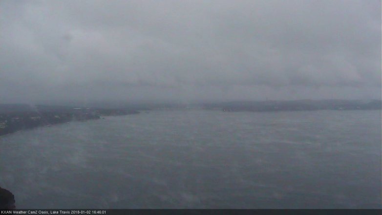 Lake Travis webcam, January 2, 2018 4:00 PM CT