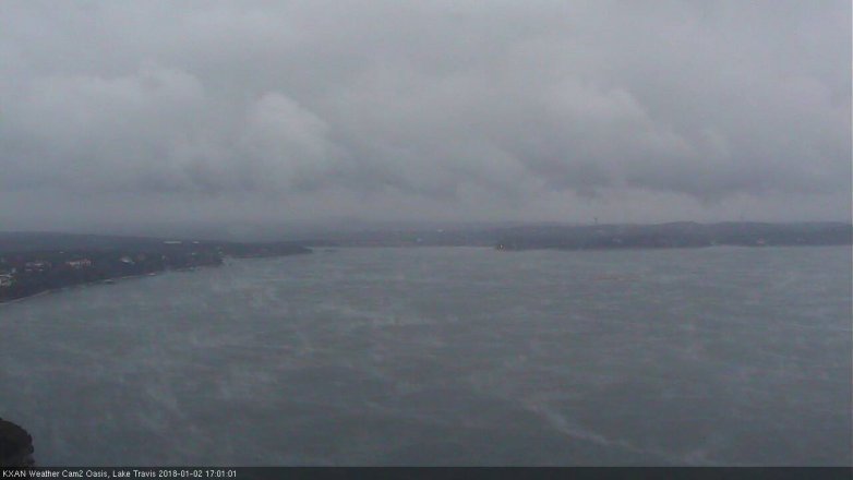 Lake Travis webcam, January 2, 2018 4:05 PM CT