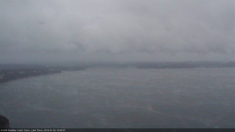 Lake Travis webcam, January 2, 2018 4:10 PM CT