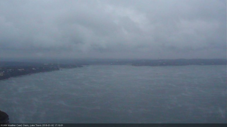 Lake Travis webcam, January 2, 2018 4:45 PM CT