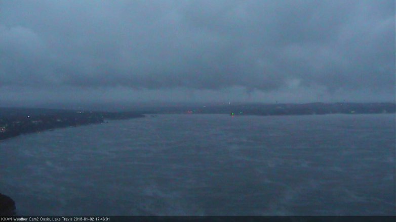 Lake Travis webcam, January 2, 2018 4:50 PM CT