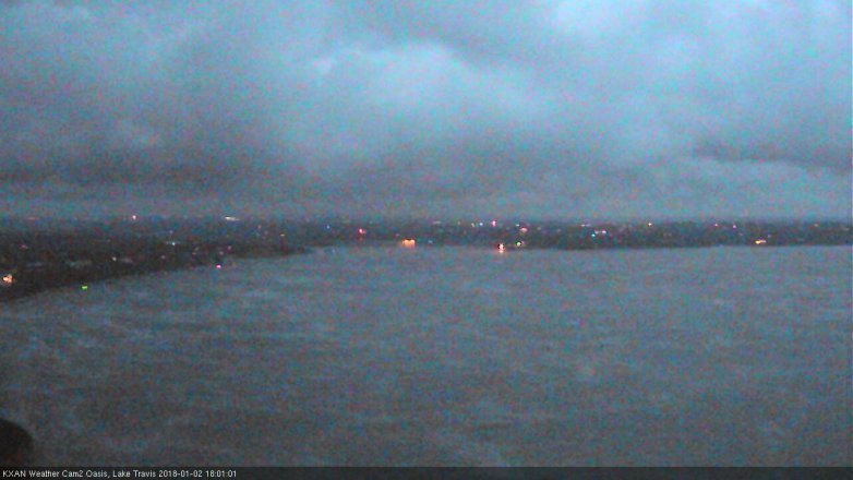 Lake Travis webcam, January 2, 2018 5:10 PM CT