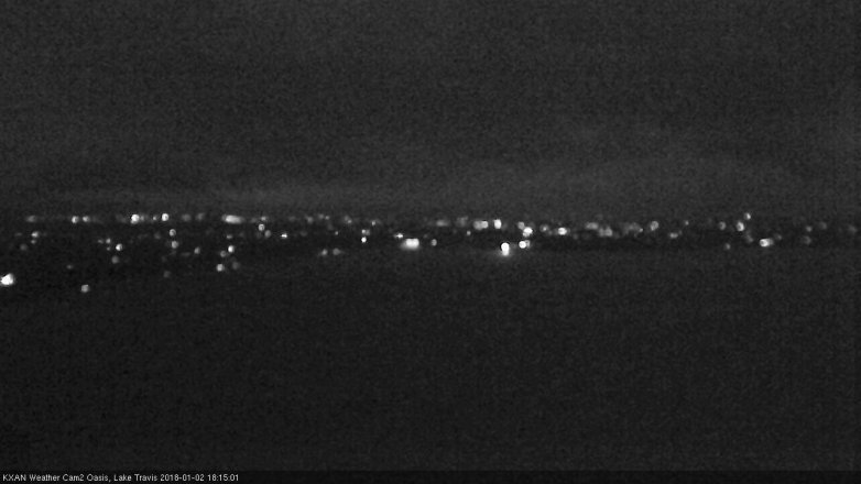 Lake Travis webcam, January 2, 2018 5:20 PM CT