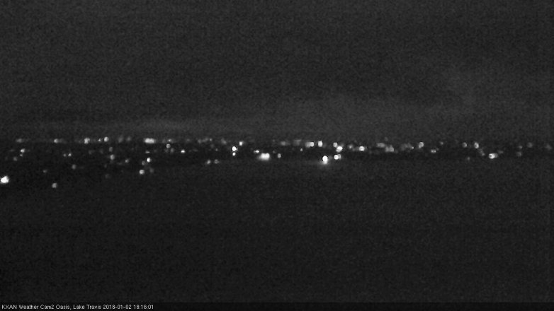 Lake Travis webcam, January 2, 2018 5:30 PM CT