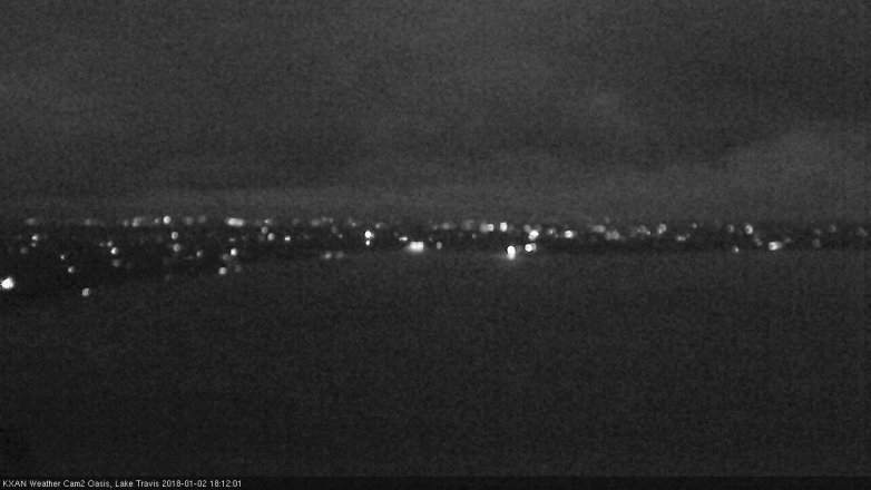 Lake Travis webcam, January 2, 2018 5:40 PM CT