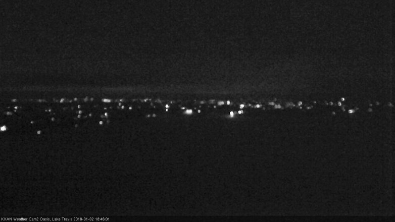 Lake Travis webcam, January 2, 2018 6:00 PM CT