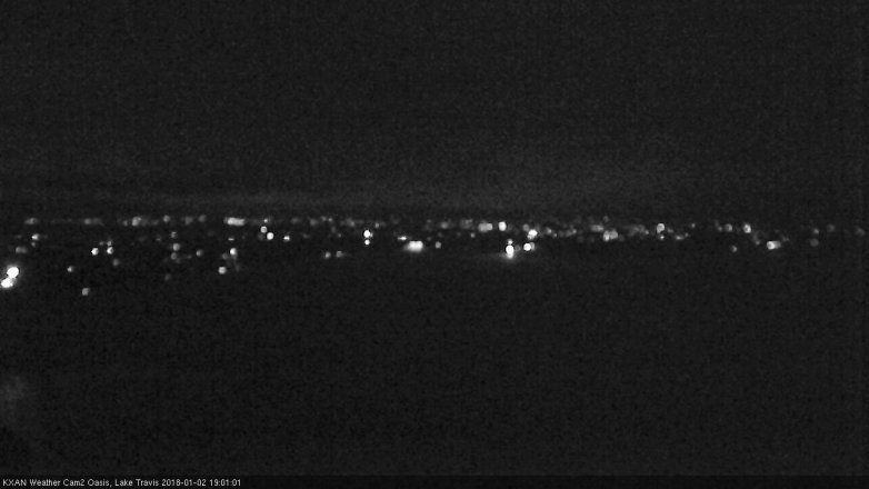 Lake Travis webcam, January 2, 2018 6:15 PM CT