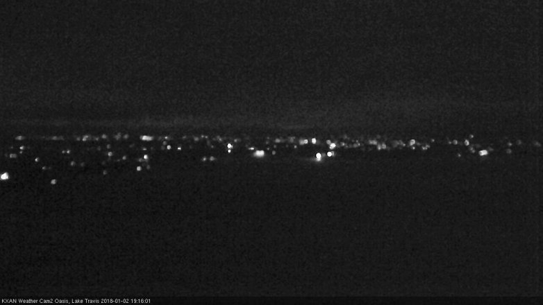 Lake Travis webcam, January 2, 2018 6:20 PM CT
