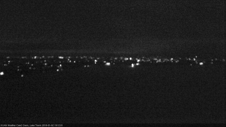 Lake Travis webcam, January 2, 2018 6:30 PM CT