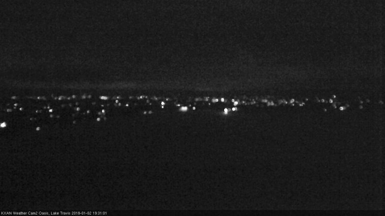 Lake Travis webcam, January 2, 2018 6:45 PM CT