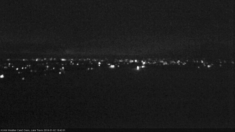 Lake Travis webcam, January 2, 2018 7:00 PM CT
