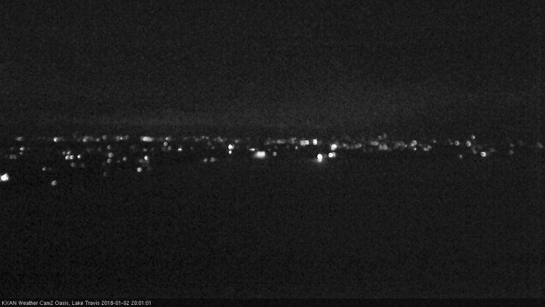 Lake Travis webcam, January 2, 2018 7:15 PM CT