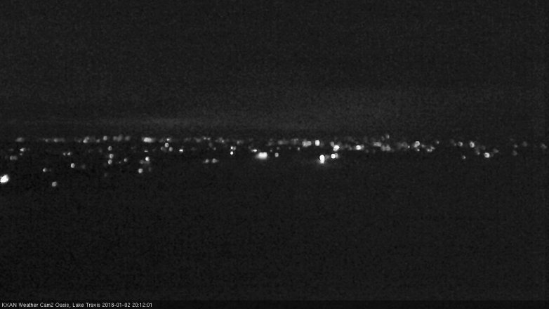 Lake Travis webcam, January 2, 2018 7:25 PM CT
