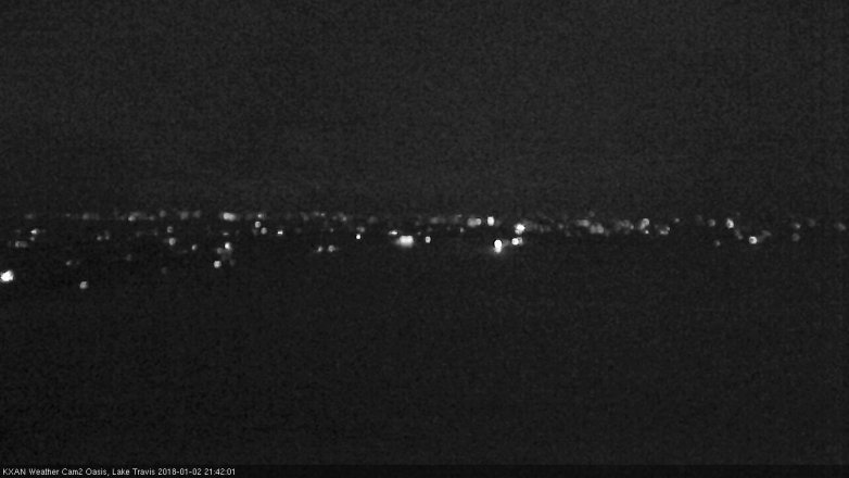 Lake Travis webcam, January 2, 2018 9:10 PM CT