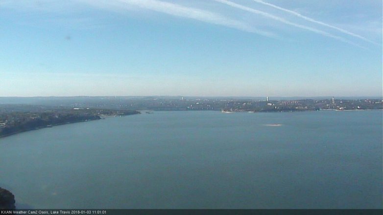 Lake Travis webcam, January 3, 2018 10:20 AM CT