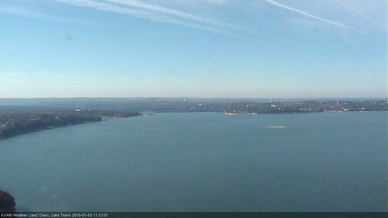 Lake Travis webcam, January 3, 2018 10:25 AM CT