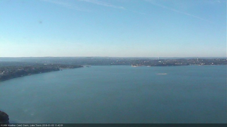 Lake Travis webcam, January 3, 2018 11:00 AM CT