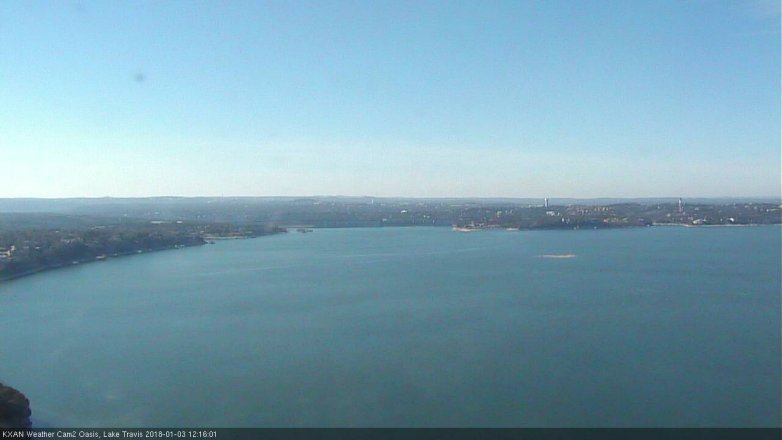 Lake Travis webcam, January 3, 2018 11:35 AM CT