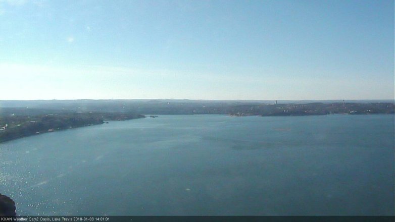 Lake Travis webcam, January 3, 2018 1:30 PM CT