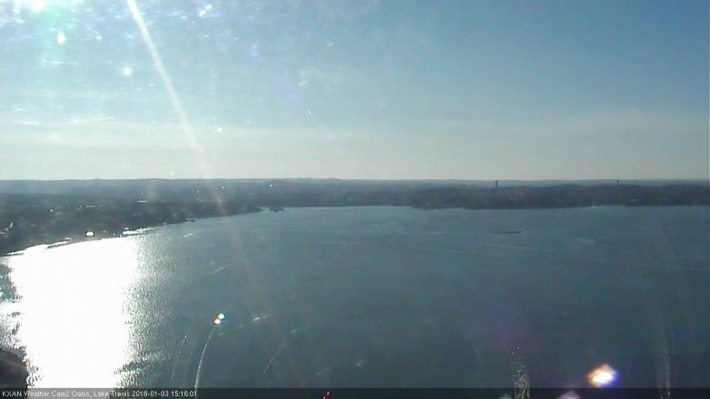 Lake Travis webcam, January 3, 2018 2:20 PM CT