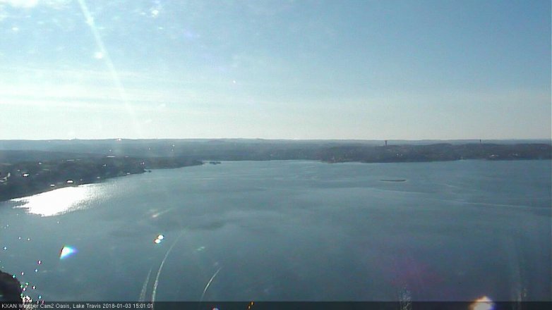 Lake Travis webcam, January 3, 2018 2:25 PM CT