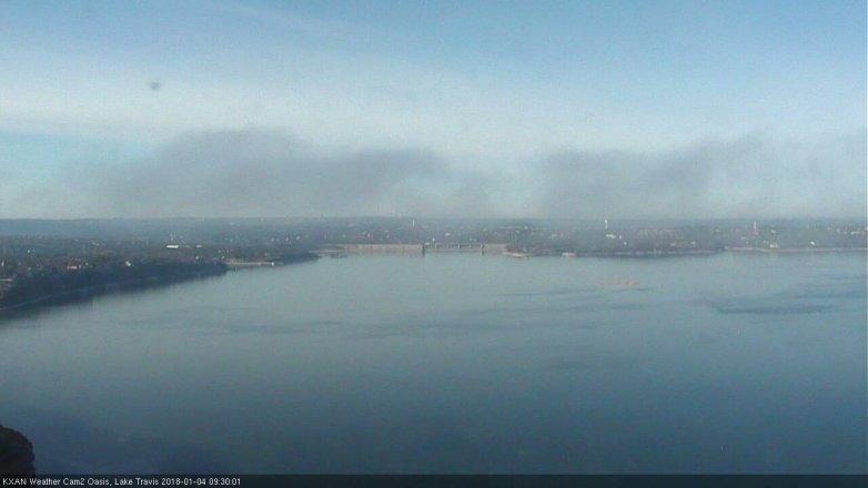 Lake Travis webcam, January 4, 2018 9:00 AM CT