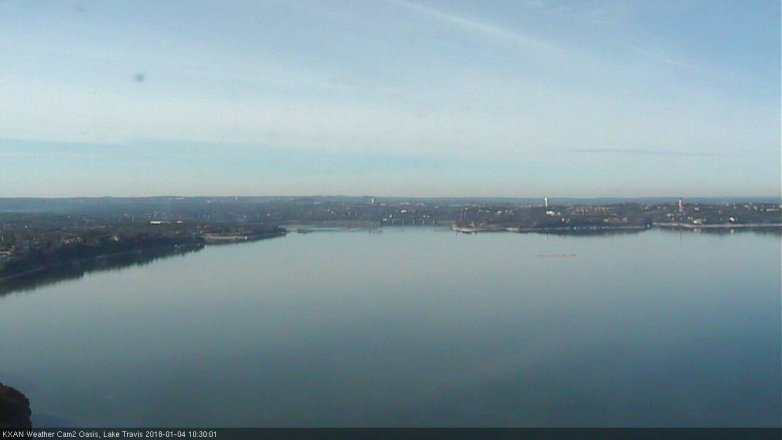 Lake Travis webcam, January 4, 2018 9:40 AM CT