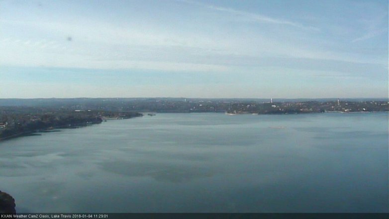 Lake Travis webcam, January 4, 2018 10:50 AM CT