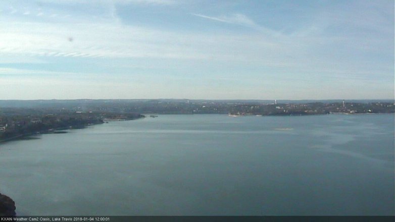 Lake Travis webcam, January 4, 2018 11:10 AM CT