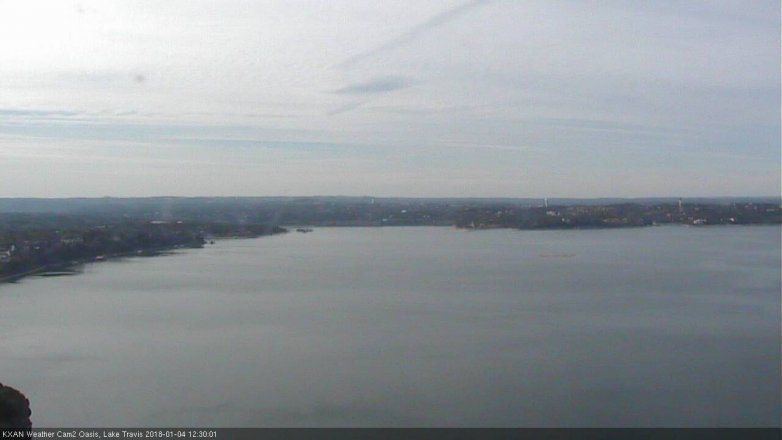 Lake Travis webcam, January 4, 2018 11:55 AM CT